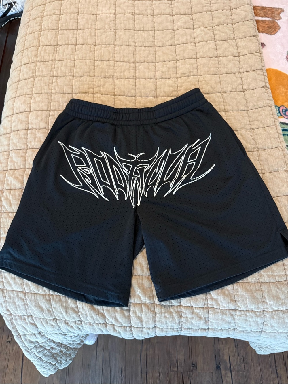 RODMAN Brand Star Script Mesh Shorts Men's Small